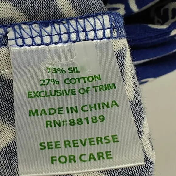 Lilly Pulitzer Raquel Dress Size Medium Blue Anchors Away Print Nautical Coastal - Picture 10 of 11